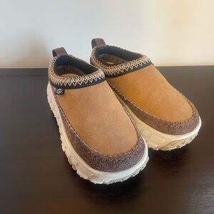 UGG Chestnut and Brown Suede Slip-On Clog Mules